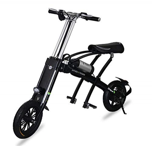 Electric Bike : Creing Adults Electric Bike Folding Bicycle Speed Up To 25 KM / h EBike Pedal Assist With Throttle, black