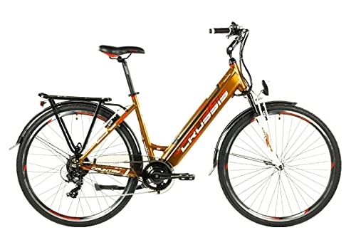 Electric Bike : Crussis e-Country 1.10-S Step Through Electric Bike, 17" Frame, 28" Wheel, 17.5Ah Battery - Bronze