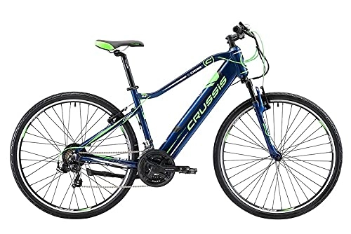 Electric Bike : Crussis e-Cross 1.6-S Crossbar Trekking Electric Bike, 18" Frame, 17.5Ah Battery, 28" Wheel - Blue