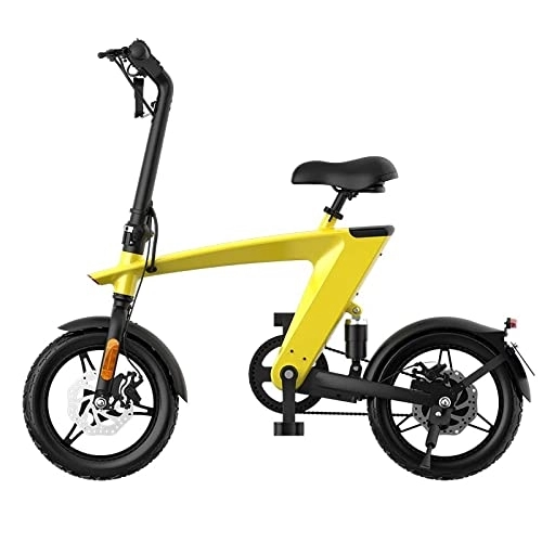 Electric Bike : Cruzaa E Bike Max foldable Electric Bike Solarbeam Yellow Range 35km - Top Speed 25km / h