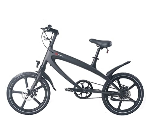 Electric Bike : Cruzaa E Bike Pedal-assist Bluetooth Electric Bike Carbon Black - Up to 60km Range