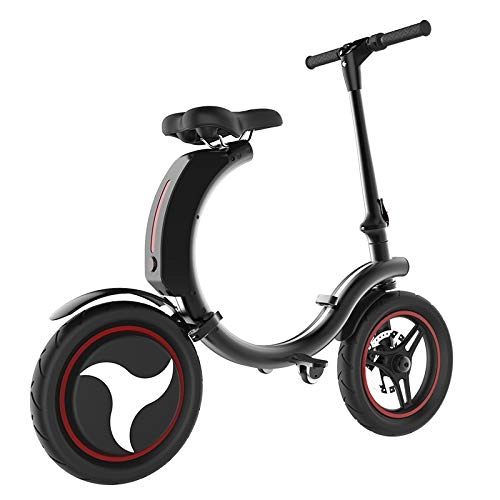 Electric Bike : CWM Electric Scooter Electric Bike, Foldable Bike with 450W Brushless Motor, App Support, 14 Inch Wheel Max Speed 30 km / h E-Bike for Adults and Commuters