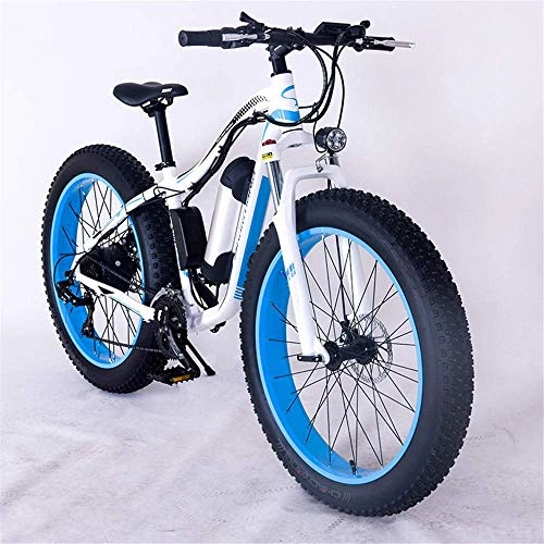 Electric Bike : CXY-JOEL 26 inch Aluminum Alloy Mountain Bike Fat Tire Snowmobile Power Bike Men and Women Variable Speed Bicycles-Green 26 Inches X 17 Inches, Blue 26 Inches X 17 Inches