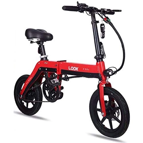 Electric Bike : CXYDP Folding Electric Bikes with 250W 36V 8AH Lithium-Ion Battery Electric City Bicyclefor Adult Sports Cycling Travel Commuting, Red