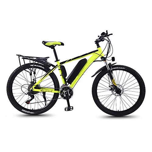 Electric Bike : CYC Electric Bicycle Adult Mountain Bike 36v 13ah Lithium-ion Battery 350w Motor 27 Speed Shifter Led Display 35km / h Portable Bicycle for Adults Men Women, Yellow