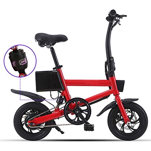 Electric Bike : CYC Electric Bikes for Adult Alloy Ebikes Bicycles All Terrain 12" 36v 240w 7.8ah Lithium-ion Battery Max Speed 25km / h 3 Riding Modes Max Load 120kg Mountain Ebike for Teens and Adults, Red