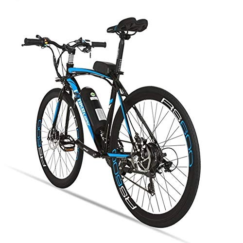 Electric Bike : Cyex Electric bicycle RS600 MTB mountain bike 700C x 28C-40H aluminum alloy frame 240W 36V 15A 21 speeds with double front suspension mechanical disc brake (blue)