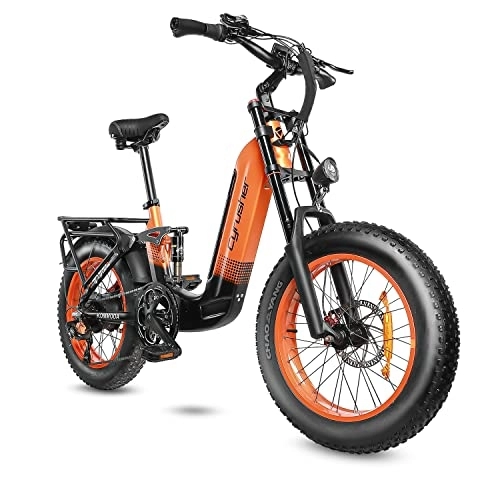 Electric Bike : Cyrusher Electric Bike for Adults, 250W Kommoda Electric Bike (Orange)