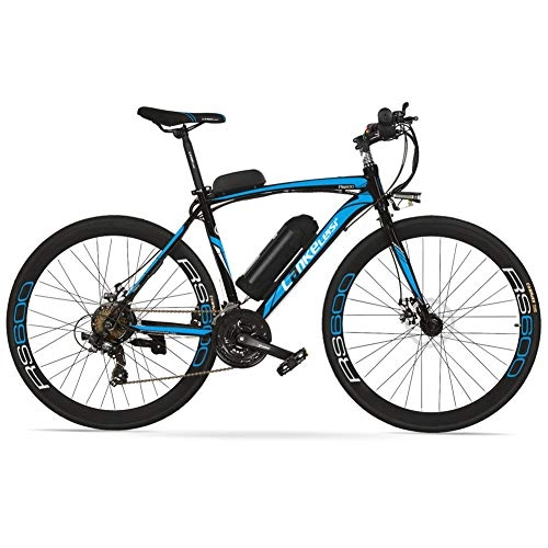 Electric Bike : Cyrusher RS600 Mans 50cm x 700c Road Bike 21 Speeds Electric Bike 240W 36V 15AH Removable Lithium Battery Mountain Bike City Bike Power Assist with Carbon Steel Frame & Dual Disc Brakes