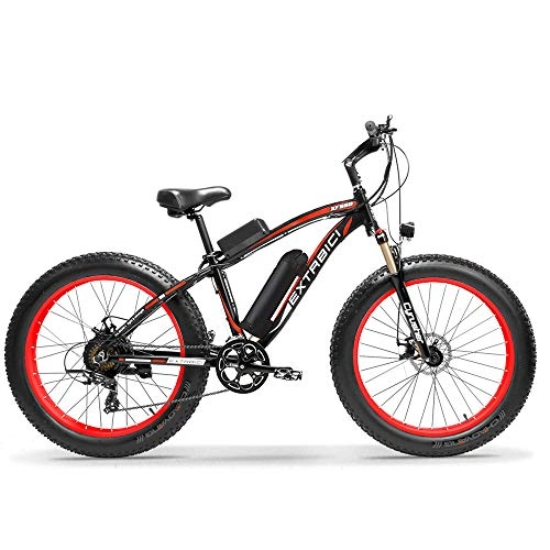 Electric Bike : Cyrusher XF660 Electric Bike 48V 500W / 1000W Mens Mountain Ebike 7 Speeds 26 inch Fat Tire Road Bicycle Snow Bike Pedals with Disc Brakes and Suspension Fork (Removable Lithium Battery)