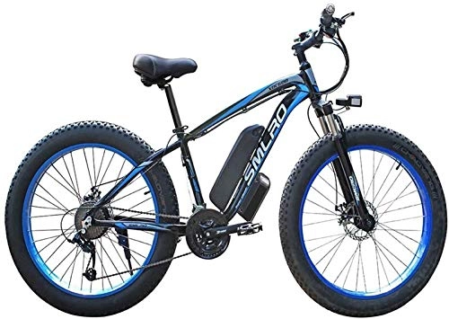 Electric Bike : CYSHAKE Movement Electric Bicycle For Adults From 26 Inches, Mountain Bike Tires For Grassi A 21 Speed, Unisex Outdoor cycling (Color : Blue)