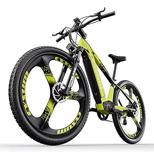 Electric Bike : Cysum M520 29" Electric Bicycle 48V*14Ah Shimano 7 -Speed Electric bike ebike LCD Hydraulic Disc MTB (GREEN)