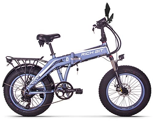 Electric Bike : cysum TOP-016 48V 500W 9.6Ah Electric Bicycle Fat Tire Beach Bike 20 Inch city bike (Gray)