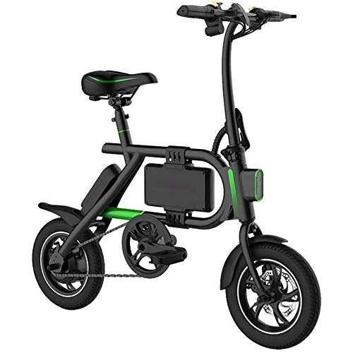 Electric Bike : D&XQX Electric Bike Adults, Folding E-Bike with 350W / 36V Battery Max Speed 25km / h 12 inch Wheels Dual-disc Brakes for Adults & Teenagers & Commuters Compete