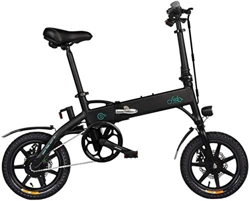 Electric Bike : D1 Electric BicycleFolding E Bikes With 250W 36V 14inch for Adults7.8AH / 10.4 AH Lithium-Ion Battery for Outdoor Cycling Travel Work Out And Commuting, Colour:Black (Color : Black)