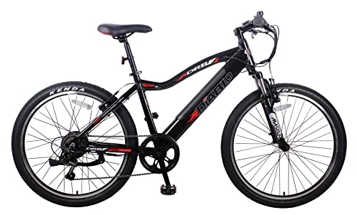 Electric Bike : Dallingridge Diablo Integrated Hardtail Electric Mountain Bike, 26" Wheel - Gloss Black / Red