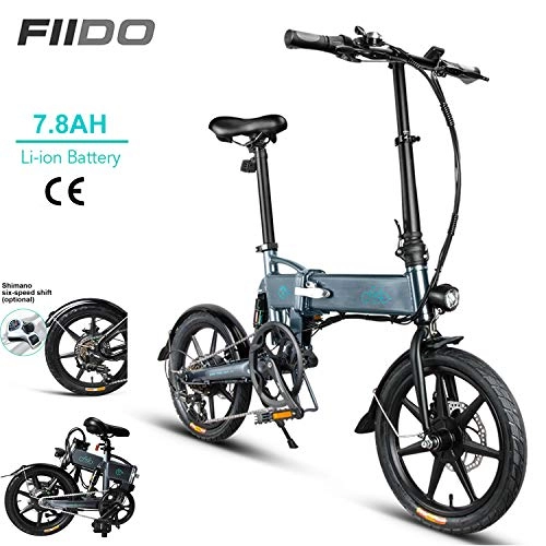 Electric Bike : DAPHOME FIIDO Ebike, Foldable Electric Bike, D2 Shifting Version Folding Moped Electric Bike E-bike