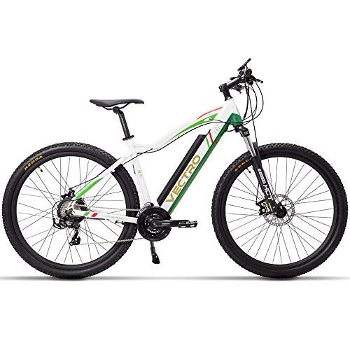 Electric Bike : DASLING Electric Mountain Bike Invisible Lithium Battery Boost Adult Travel Variable Speed Use 29 Inch Tires Voltage 36 / 48V Top Speed: 20Km / H-36V White Green