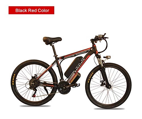 Electric Bike : DASLING Electric Mountain Bike Use Lithium Battery Booster Motor 36V 350W Speed 25K / H With 26 Inch Tire-Black Red