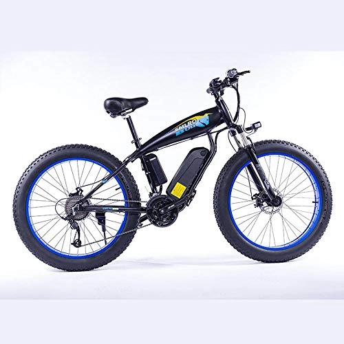 Electric Bike : DASLING Electric Mountain Bike Use Lithium Battery Booster Motor 48V 350W Speed 25K / H With 26 Inch Tire-Black Blue