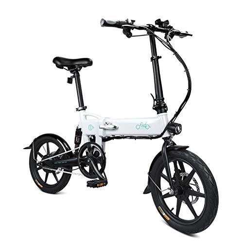 Electric Bike : Daxiong Folding bicycle power assisted adjustable electric bicycle, electric bicycle folding battery car lithium battery 16 inch mini step by step electric power, B