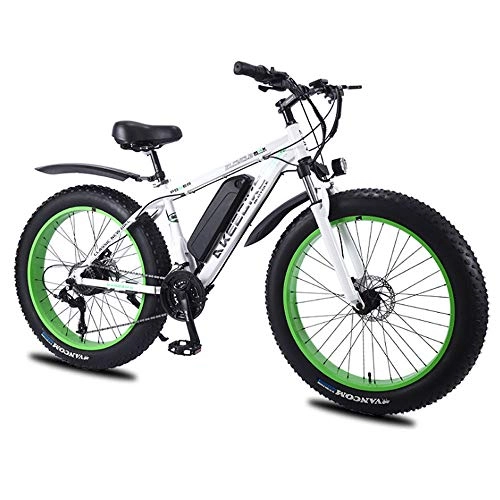 Electric Bike : DDFGG 26" / 4" electric bicycle with big tires, 13AH large capacity battery, 36V350W high speed motor, comfortable seat, high configuration electric bicycle