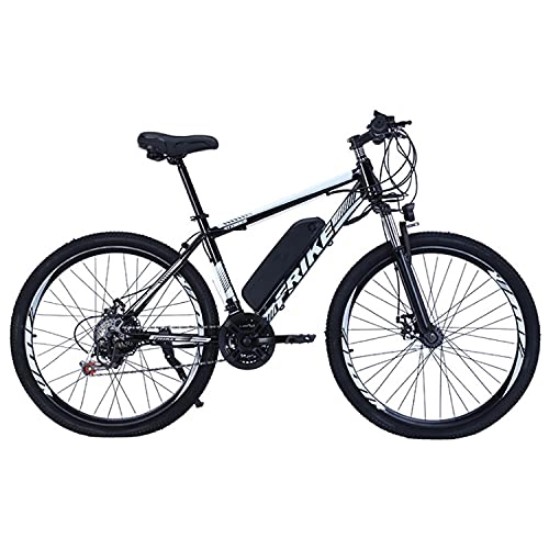 Electric Bike : DDFGG Electric Mountain Bike 27.5"250W Electric Bicycle With 36V 10Ah Removable Lithium Battery, 21 Speed Gearbox, 35km / H, Charging Mileage Up To 35-50km(Color:white)