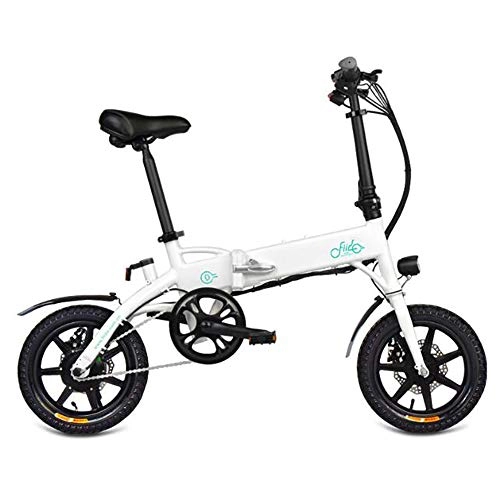 Electric Bike : Deliya Electric Bikes for Adults, Foldable E Bike with 10.4AH Up To 15.6 MPH Folding Bike for Sports Outdoor Cycling Travel Commuting