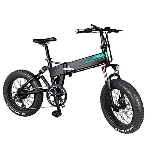 Electric Bike : Deliya Folding Electric Bike (2020 Edition) - Lightweight Foldable Compact Ebike for Commuting Leisure 20 Inch Wheels, Rear Suspension, Pedal Assist Unisex Bicycle, 250W / 36V