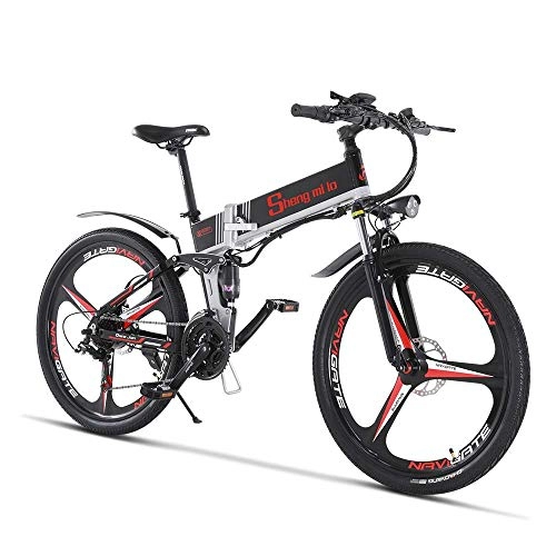 Electric Bike : DEPTH Electricmountain Bike with Removable Large Capacity Lithium-Ion Battery 48V 10.4A, Electric Bicycle 21 Speed Gear And Three Working Modes