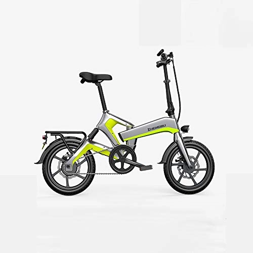 Electric Bike : DERTHWER Folding bicycle Folding Electric Bicycles, Small Power-assisted Transportation, Men And Women, Lightweight Lithium Battery Bicycles, Suitable For Teenagers And Adults (Color : C)