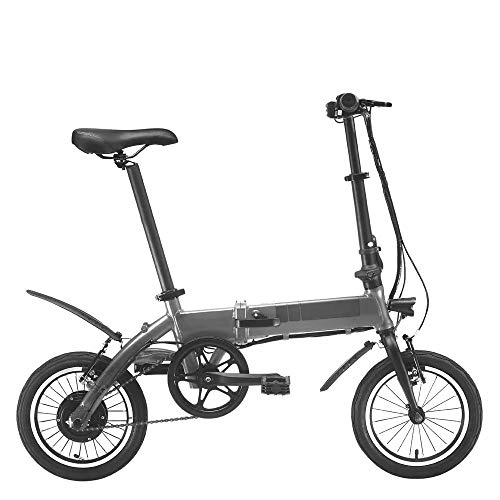 Electric Bike : DGKNJ Electric Bike Electric Bike 250W Brushless Motor Electric Folding Bike 40KM Max Speed LCD Display Ebike Road Bicycle Electric Mountain Bicycles (Color : Black, Size : One size)