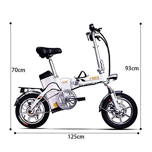 Electric Bike : Diand Outdoor Sports Equipment / Leisure Toys Unisex Mini Electric Bikes 14" Fashion Smart Electronic Vehicle 48V 16Ah Hybrid Scooter Electric Foldable & Portable Electric Bicycle with Disc Brakes, Wh