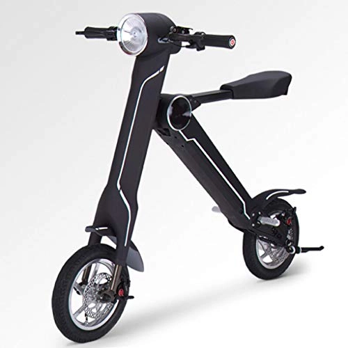 Electric Bike : DINEGG Electric bicycle Electric bicycle, mini folding electric bicycle, instead of walking tools, 36V lithium ion electric bicycle. QQQNE (Color : BLACK)