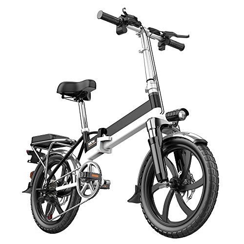 Electric Bike : DKZK 20-Inch Adult Folding Electric Bicycle 6-Speed Variable Speed 280W Motor Speed 25km / H, 140km Long-Distance Driving 48V12AH Removable Battery
