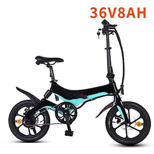 Electric Bike : Dljyy Folding Electric Bike Lightweight Foldable Compact eBike For Commuting Leisure - 2 Wheels, Rear Suspension Pedal Assist Unisex Bicycle 250W / 36V, 3