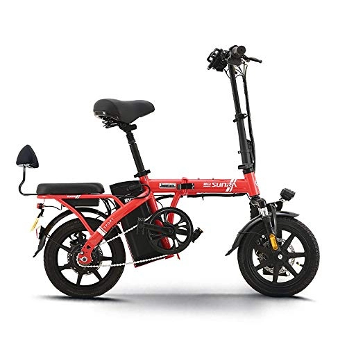 Electric Bike : DODOBD E-Bike Folding Electric Bike, 250W Electric Bicycle Motor 48V / 8AH Removable Battery ebike for Adults and Teenager Max Speed 20MPH(14Inch)