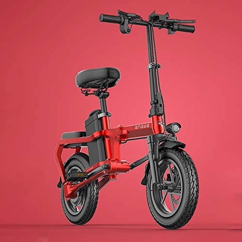 Electric Bike : DODOBD Electric Foldable Bike 48VLi-ion Battery 400W Motor 14 inch Fat Tire Aluminum Frame Electric Mountain Ebike Bicycle with Removable Battery