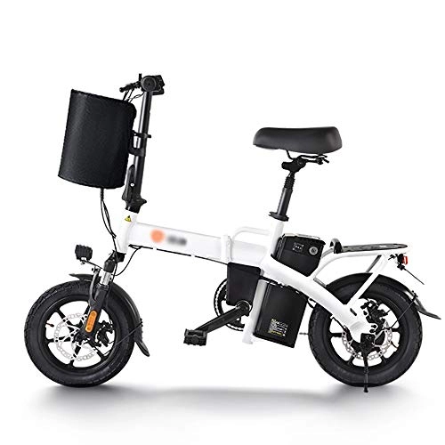Electric Bike : DODOBD Folding Electric Bicycle 14 Ebike 8Ah Lithium-ion Battery, 48V / 250W Hub Motor, Max Speed 40MPH, 60+Miles, 3 Riding Modes Hybrid Bikes for Adults