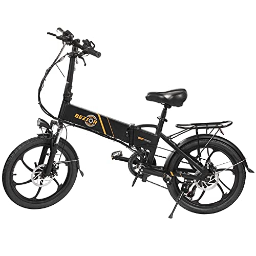 Electric Bike : Doorslay 350W 20 Inch Folding Power Assist Electric Bicycle Moped E-Bike 10.4AH Battery 80km Range for Commuting Weekend Shopping