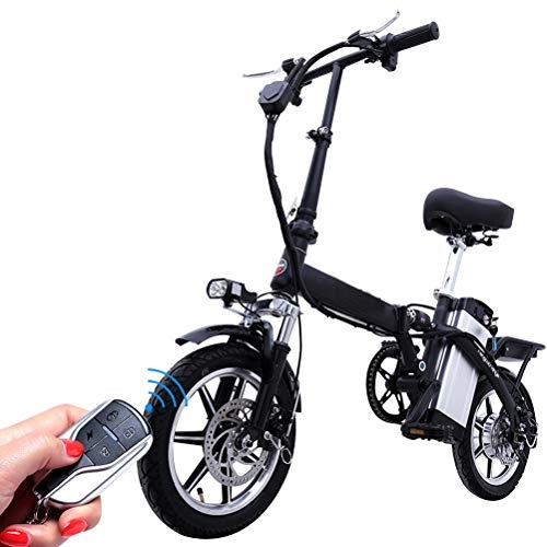 Electric Bike : DOS Folding Electric Bicycle / E-Bike / Scooter 240W Ebike with 150 KM Range, Max Speed 25KM / H Range of Riding, Max Weight 120KG Especially Suitable for People Need Mobility Assistance and Travel, Black