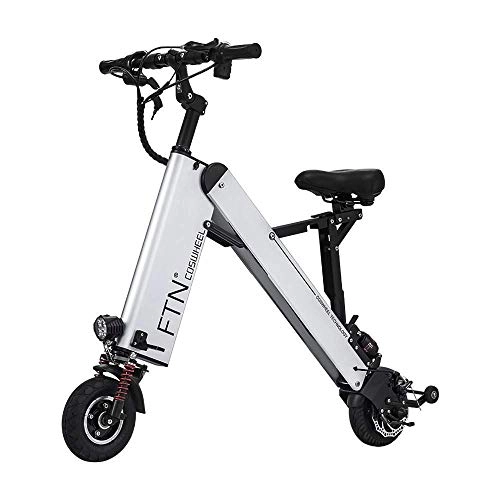 Electric Bike : Dpliu-HW Electric Bike Electric Bike folding electric bicycle adult ultra light portable mini small battery car electric single step (Color : A)