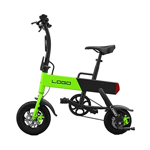 Electric Bike : DQYFZQ Lithium Battery Fold Adult Travel Car Electric Bicycle, Yellow, 001