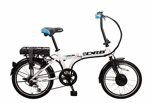 Electric Bike : DRB Dallingridge Polar Folding Electric Bicycle, 20'' Wheel - Ice White