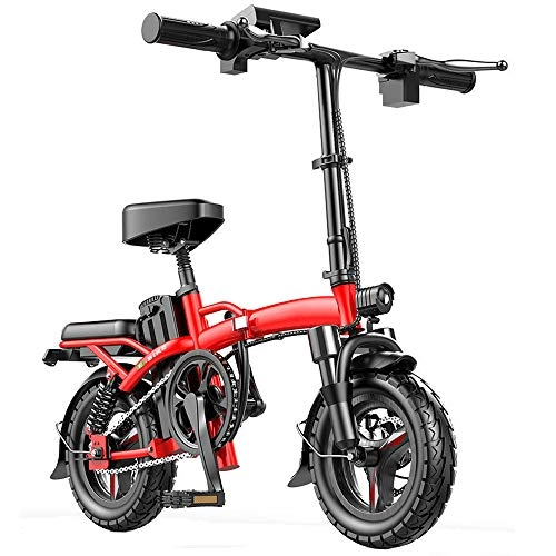 Electric Bike : DREAMyun Adult Folding Electric Bicycle 400W Waterproof Electric Bike with 14inch Wheels, Max Speed 25Km / H, Three Riding Mode, Electric Bicycles for Adult, 100km