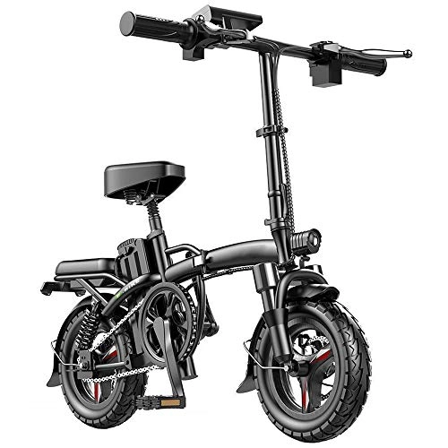 Electric Bike : DREAMyun Electric Bike Folding E-bike for adults, 14inch Wheel, Pedal Assist Commuter Cycling Bicycle, Max Speed 25km / h, Motor 400W Rechargeable Lithium Battery, 100km