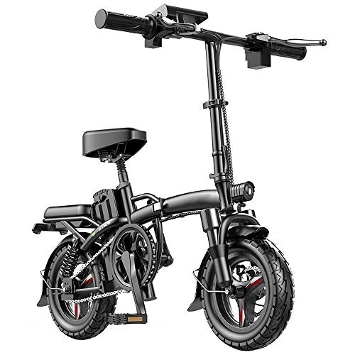 Electric Bike : DREAMyun Electric Bike Folding E-bike for adults, 14inch Wheel, Pedal Assist Commuter Cycling Bicycle, Max Speed 25km / h, Motor 400W Rechargeable Lithium Battery, 50km