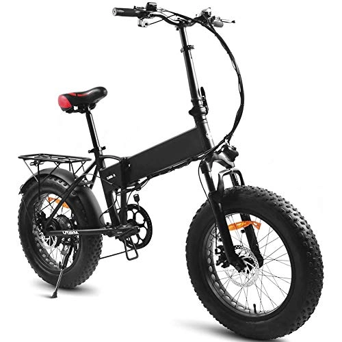 Electric Bike : DSHUJC Folding Electric Bike, E-bike with Dual Disc Brakes, 48V 8Ah Removable Lithium-Ion Battery, Electric bike Power Assist, Suitable for Adults