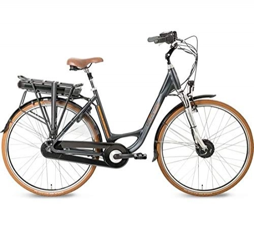 Electric Bike : Dutchebike Voltage II 28 Inch 50 cm Woman 7SP Roller brakes Anthracite