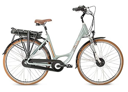 Electric Bike : Dutchebike Voltage II 28 Inch 50 cm Woman 7SP Roller brakes Mint Green